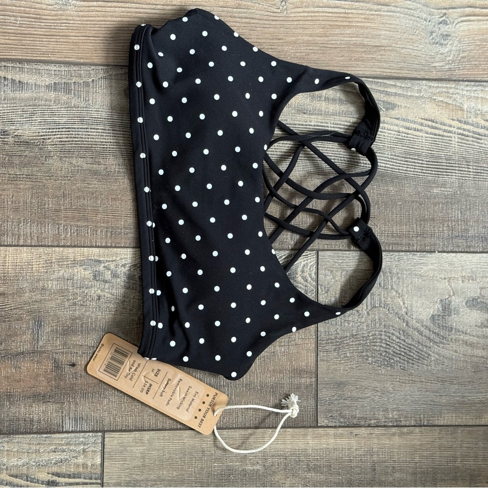 ACTA x Halle Simmons Polka Dot Strappy Sports Bra – Medium – NWT – SOLD OUT!